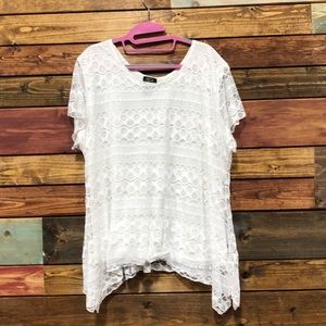 Shannon Ford NY White Lace Top